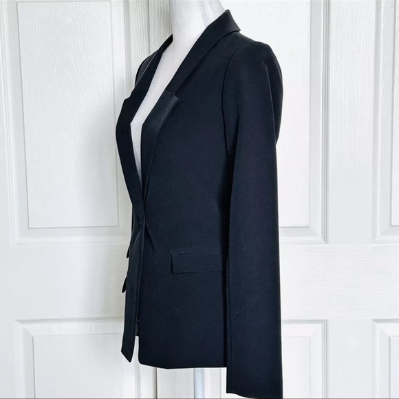 NWT Italy Milly single button blazer black size 0 Pockets $450 made in U… - Picture 7 of 15